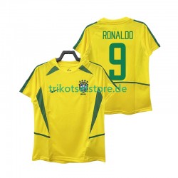 Brasilien Ronaldo 9 Retro 2002 Herren Trikot Heim Kurzarm