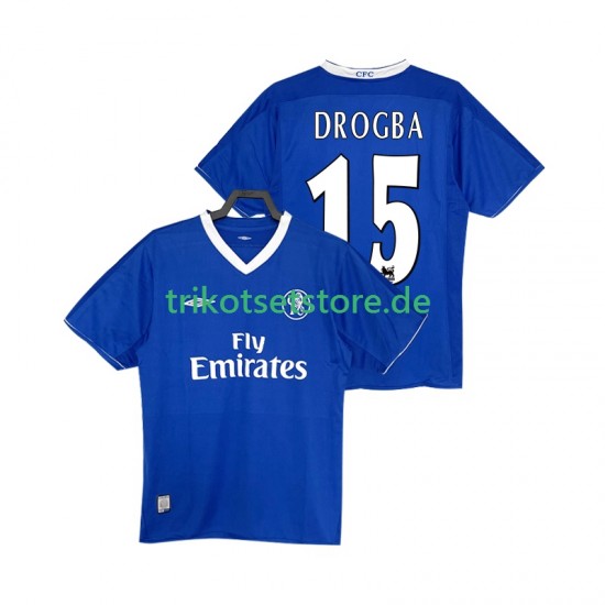 Chelsea DROGBA 15 Retro 2003 2005 Herren Trikot Heim Kurzarm