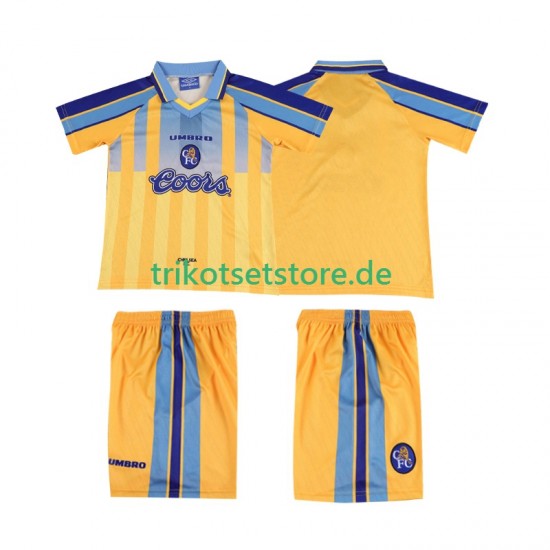 Chelsea Retro 1995 1997 Kinder Trikotset Auswärts Kurzarm