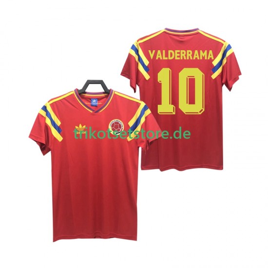 Kolumbien VALDERRAMA 10 Retro 1990 Herren Trikot Auswärts Kurzarm