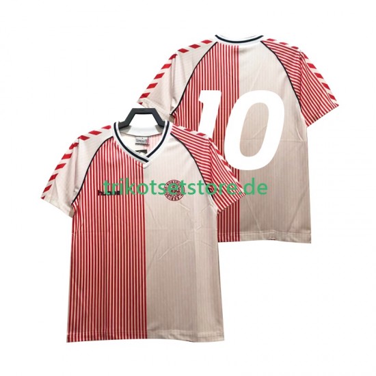 Dänemark Retro 1986 Herren Trikot Heim Kurzarm