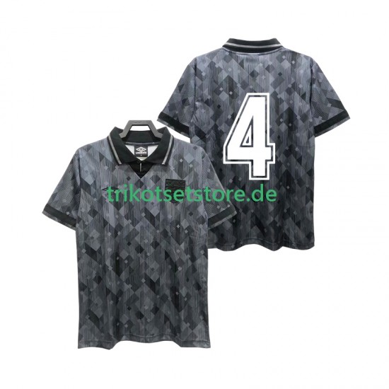 England 4 Retro 1990 Herren Trikot Auswärts Kurzarm