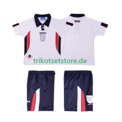 England Retro 1998 Kinder Trikotset Heim Kurzarm