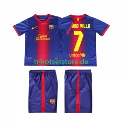 FC Barcelona DAUID VILLA 7 Retro 2012 2013 Kinder Trikotset Heim Kurzarm