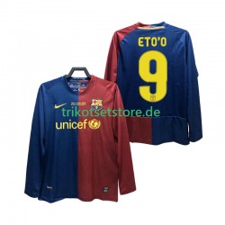 FC Barcelona ETO O 9 Retro Champions League 2008 2009 Herren Trikot Heim Langarm