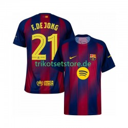 FC Barcelona Frenkie de Jong 21 Champions League 2025-2026 Herren Trikot Heim Kurzarm