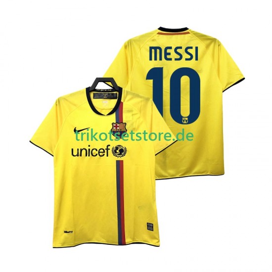 FC Barcelona Lionel Messi 10 Retro 2008 2009 Herren Trikot Auswärts Kurzarm