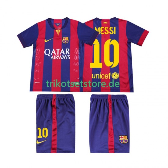FC Barcelona Lionel Messi 10 Retro 2014 2015 Kinder Trikotset Heim Kurzarm