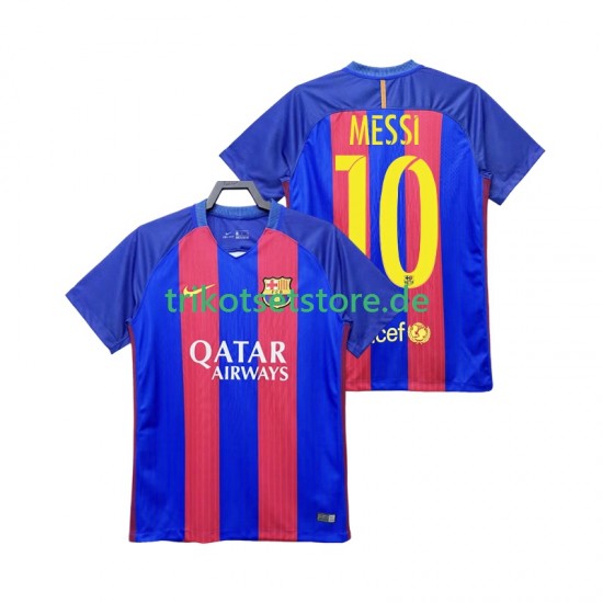 FC Barcelona Lionel Messi 10 Retro 2016 2017 Herren Trikot Heim Kurzarm