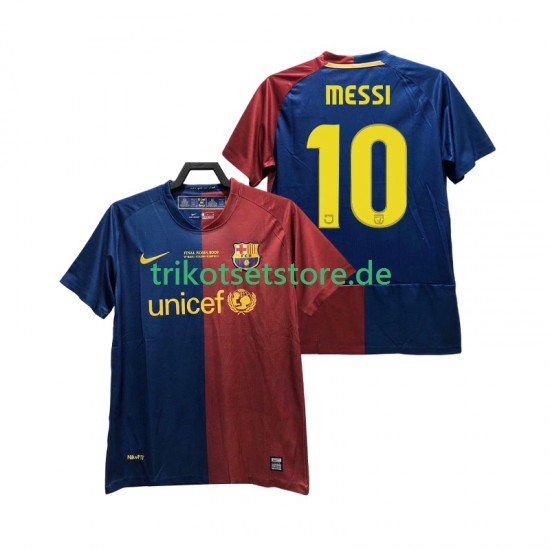 FC Barcelona Lionel Messi 10 Retro Champions League 2008 2009 Herren Trikot Heim Kurzarm