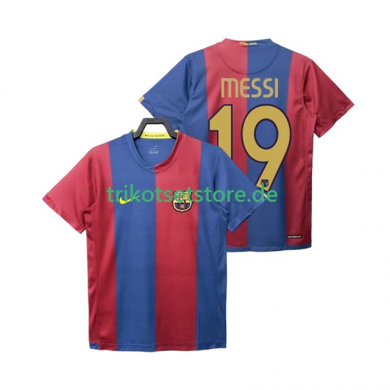 FC Barcelona Lionel Messi 19 Retro 2006 2007 Herren Trikot Heim Kurzarm