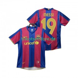 FC Barcelona Lionel Messi 19 Retro 2007 2008 Herren Trikot Heim Kurzarm