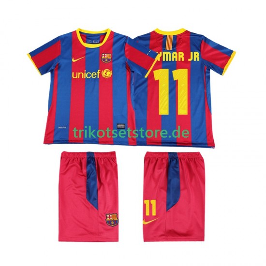 FC Barcelona Neymar JR 11 Retro 2010 2011 Kinder Trikotset Heim Kurzarm