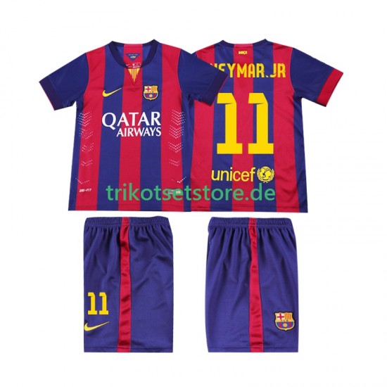 FC Barcelona Neymar JR 11 Retro 2014 2015 Kinder Trikotset Heim Kurzarm