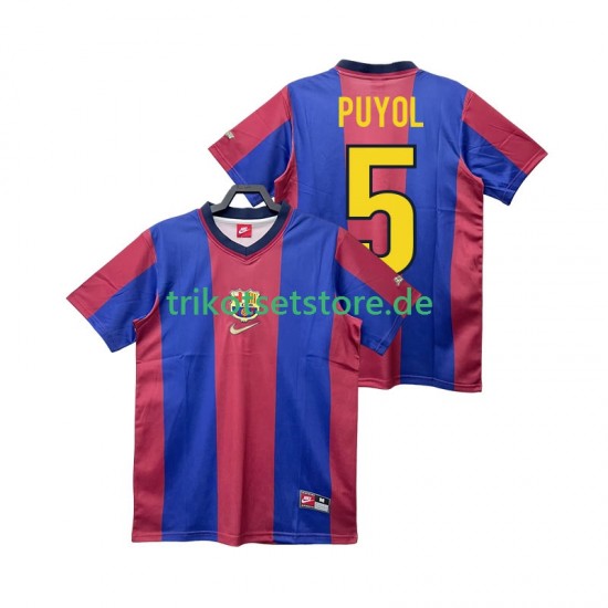 FC Barcelona PUYOL 5 Retro 1998 1999 Herren Trikot Heim Kurzarm