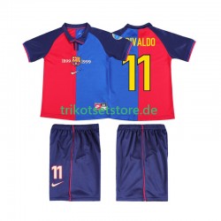 FC Barcelona RIVALDO 11 Retro 1999 2000 Kinder Trikotset Heim Kurzarm