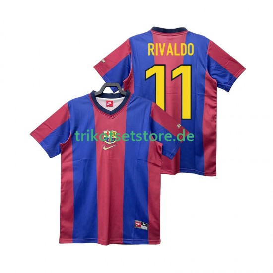FC Barcelona RIVALDO 11 Retro 1998 1999 Herren Trikot Heim Kurzarm