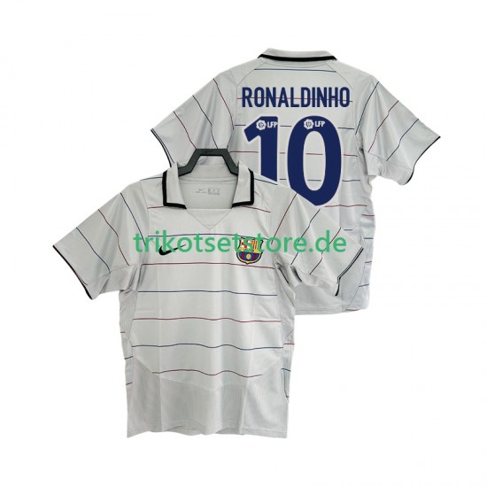 FC Barcelona RONALDINHO 10 Retro 2003 2004 Herren Trikot Auswärts Kurzarm