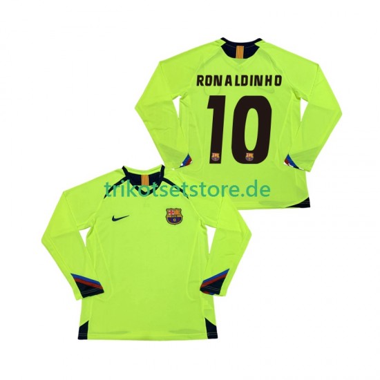 FC Barcelona RONALDINHO 10 Retro 2005 2006 Herren Trikot Auswärts Langarm