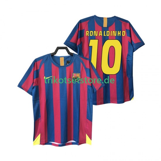 FC Barcelona RONALDINHO 10 Retro 2005 2006 Herren Trikot Heim Kurzarm