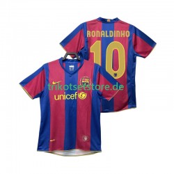 FC Barcelona RONALDINHO 10 Retro 2007 2008 Herren Trikot Heim Kurzarm