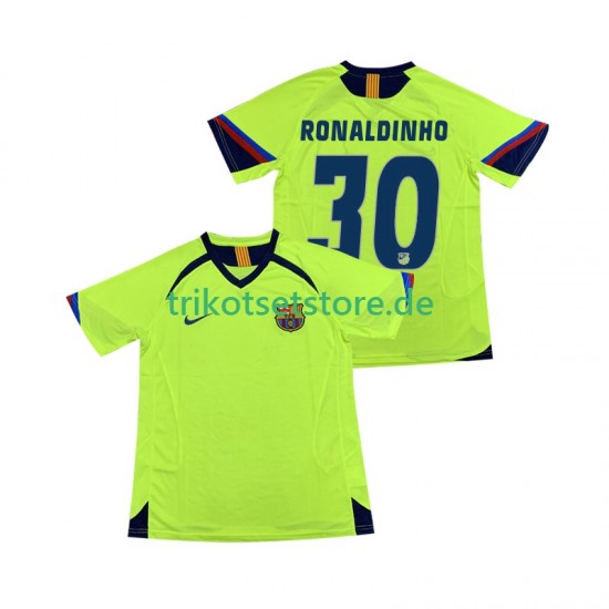 FC Barcelona RONALDINHO 30 Retro 2005 2006 Herren Trikot Auswärts Kurzarm