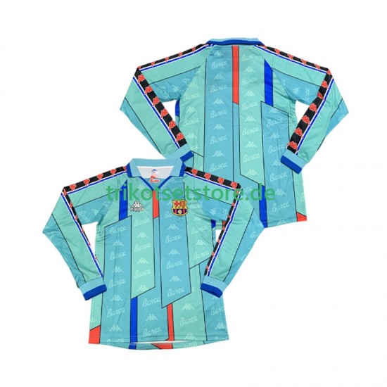 FC Barcelona Retro 1996 1997 Herren Trikot Auswärts Langarm