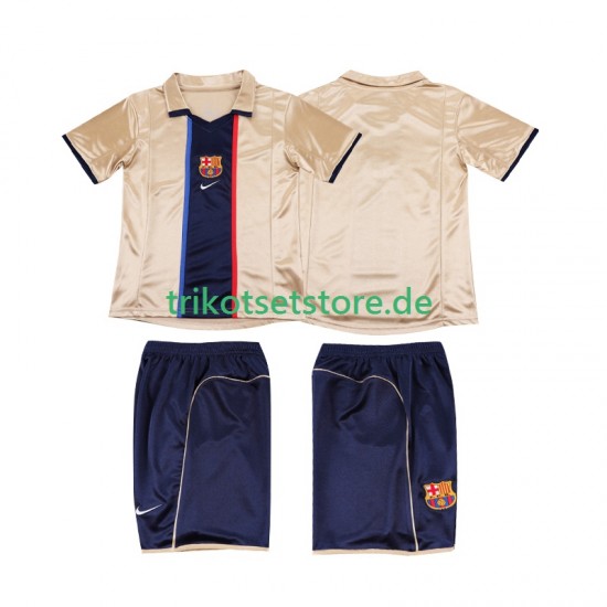 FC Barcelona Retro 2001 2002 Kinder Trikotset Auswärts Kurzarm