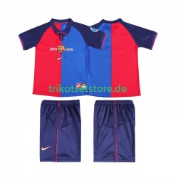 FC Barcelona Retro 1999 2000 Kinder Trikotset Heim Kurzarm