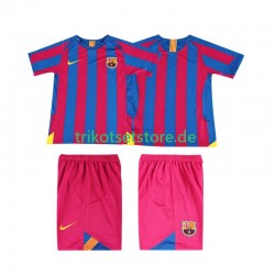 FC Barcelona Retro 2005 2006 Kinder Trikotset Heim Kurzarm