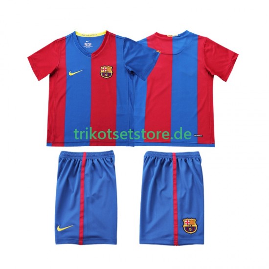 FC Barcelona Retro 2006 2007 Kinder Trikotset Heim Kurzarm