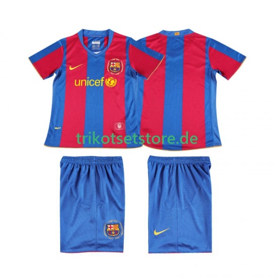 FC Barcelona Retro 2007 2008 Kinder Trikotset Heim Kurzarm
