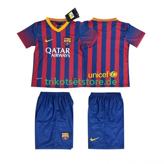 FC Barcelona Retro 2013 2014 Kinder Trikotset Heim Kurzarm