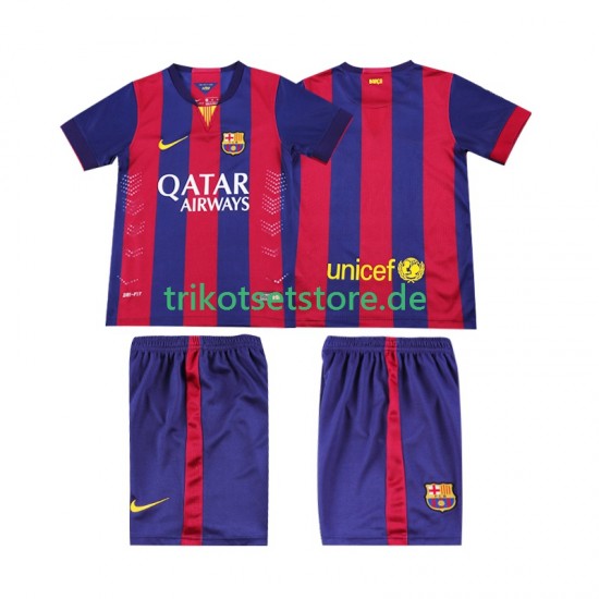 FC Barcelona Retro 2014 2015 Kinder Trikotset Heim Kurzarm