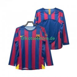 FC Barcelona Retro Champions League 2005 2006 Herren Trikot Heim Langarm