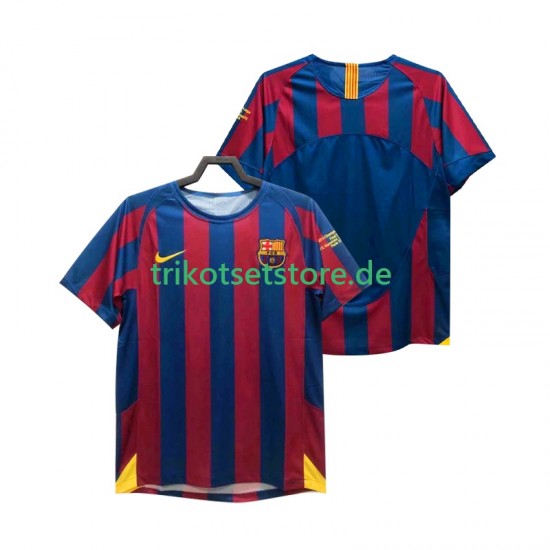 FC Barcelona Retro Champions League 2005 2006 Herren Trikot Heim Kurzarm