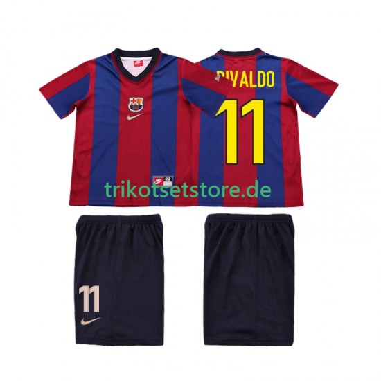 FC Barcelona Ronaldo 11 Retro 1998 1999 Kinder Trikotset Heim Kurzarm