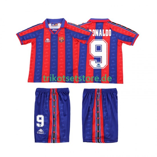 FC Barcelona Ronaldo Retro 1996 1997 Kinder Trikotset Heim Kurzarm