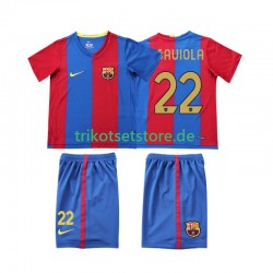 FC Barcelona SAUIOLA 22 Retro 2006 2007 Kinder Trikotset Heim Kurzarm