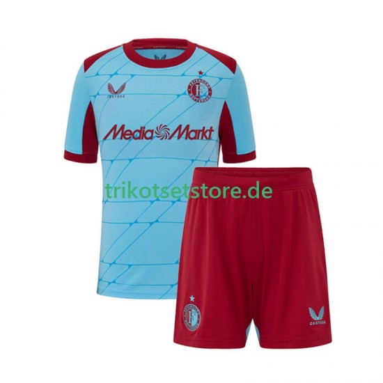 Feyenoord Rotterdam 2025-2026 Kinder Trikotset Ausweich Kurzarm