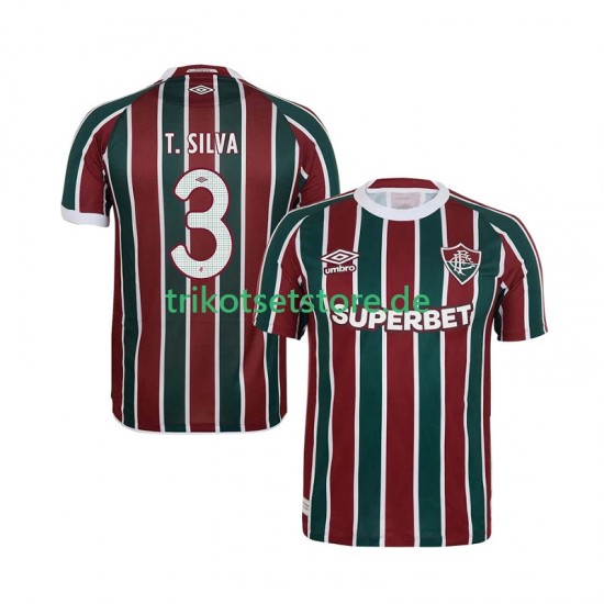 Fluminense Thiago Silva 3 2025-2026 Herren Trikot Heim Kurzarm