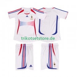 Frankreich Retro 2006 Kinder Trikotset Auswärts Kurzarm