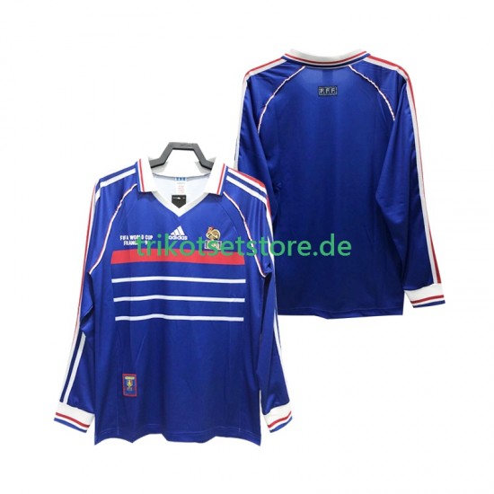 Frankreich Retro 1998 Herren Trikot Heim Langarm