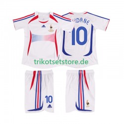 Frankreich ZIDANE 10 Retro 2006 Kinder Trikotset Auswärts Kurzarm