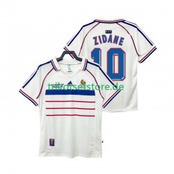 Frankreich ZIDANE 10 Retro 1998 Herren Trikot Auswärts Kurzarm