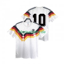 Deutschland 10 Retro 1990 Herren Trikot Heim Kurzarm