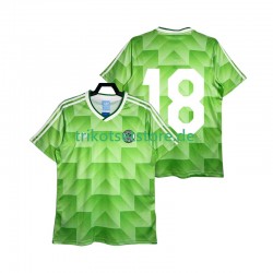 Deutschland 18 Retro 1990 Herren Trikot Auswärts Kurzarm