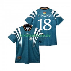 Deutschland KLINSMANN 18 Retro 1996 Herren Trikot Auswärts Kurzarm