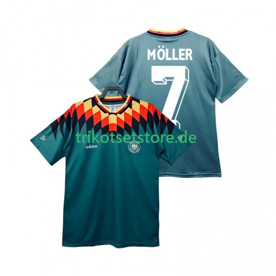 Deutschland MOLLER 7 Retro 1994 Herren Trikot Auswärts Kurzarm