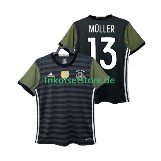 Deutschland MULLER 13 Retro 2016 Herren Trikot Auswärts Kurzarm